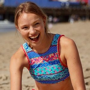 Aerie Real Obsessed Crop Swim Bikini Top Medium